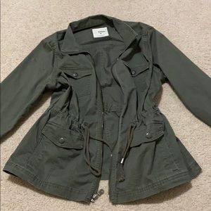 Army green utility jacket